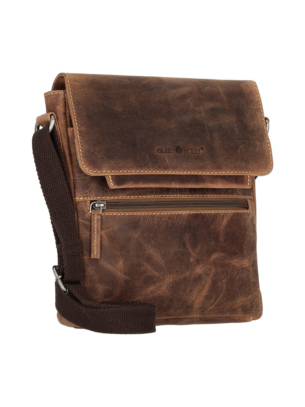 Greenburry Vintage Borsa a tracolla Vera Pelle 22 cm Greenburry Vintage Borsa a tracolla Vera Pelle 22 cm