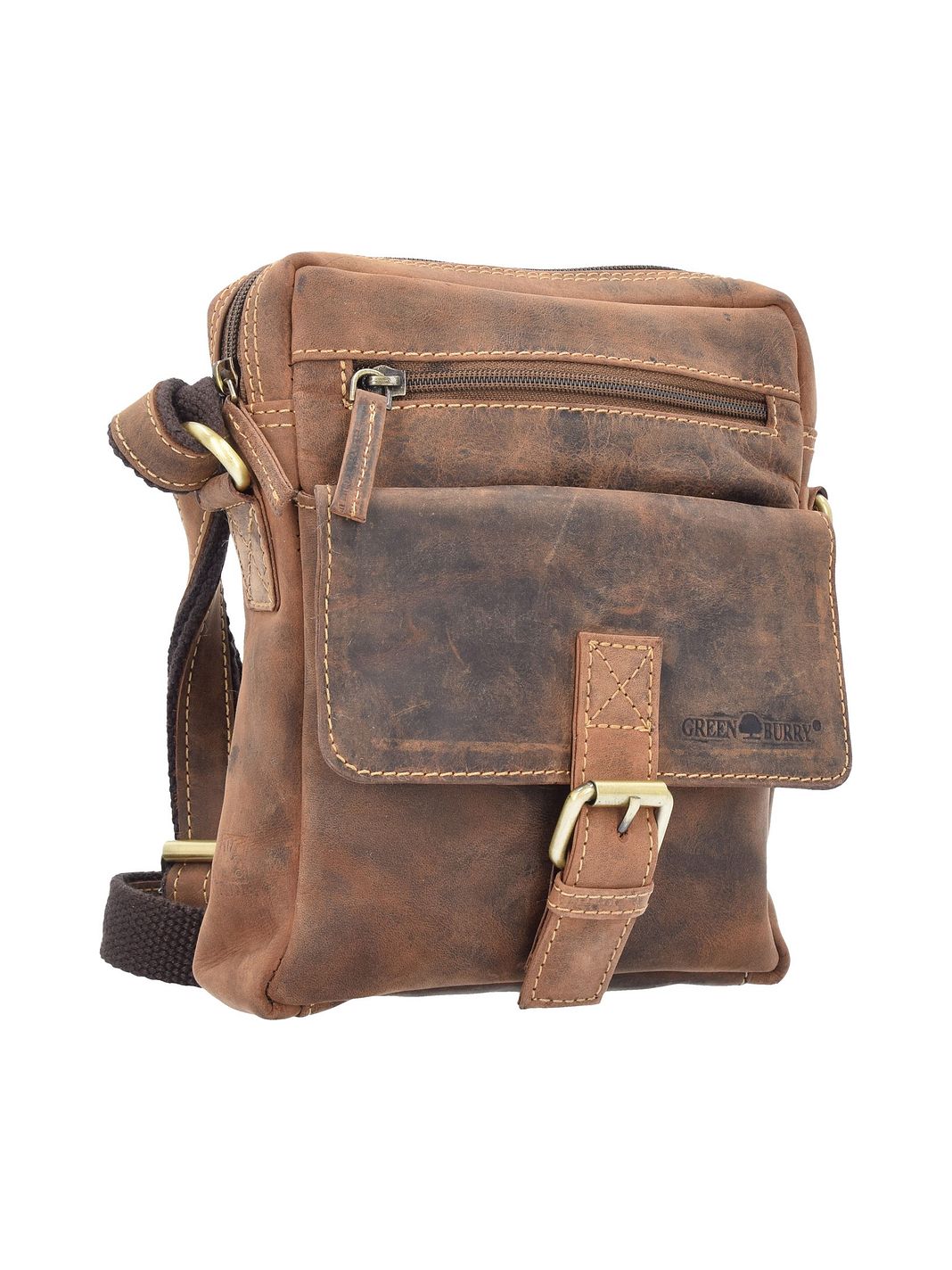 Greenburry Vintage Borsa a tracolla Vera Pelle 20 cm Greenburry Vintage Borsa a tracolla Vera Pelle 20 cm