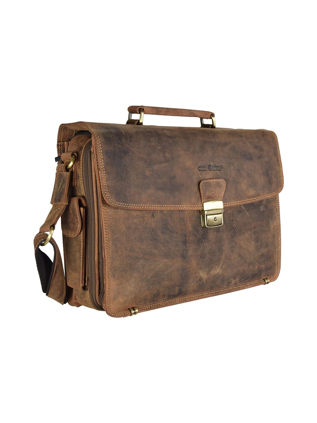 Greenburry Vintage Dokumenttaske Læder 40 cm Laptoprum