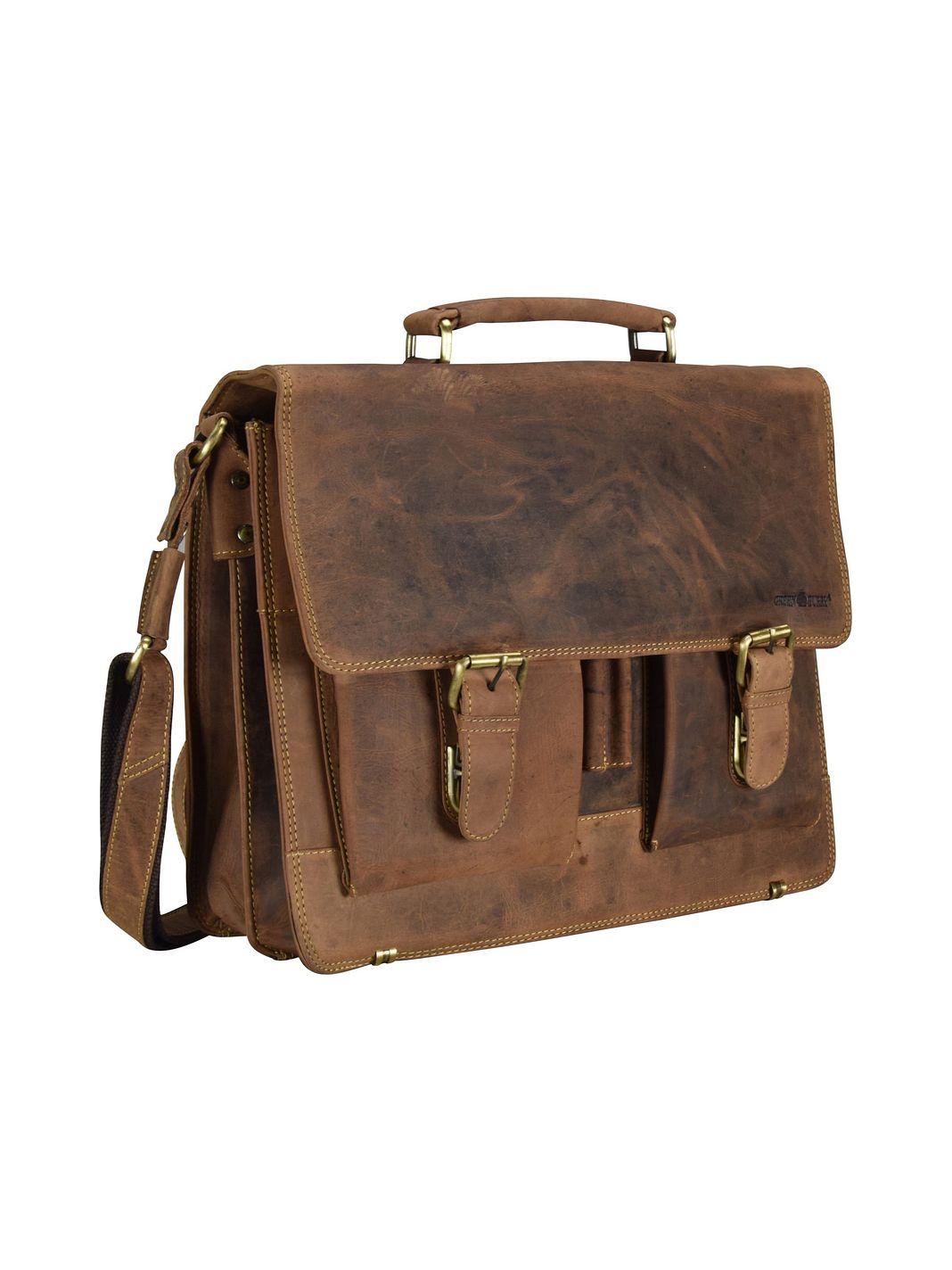 Greenburry Vintage Dokumenttaske Læder 40 cm Laptoprum