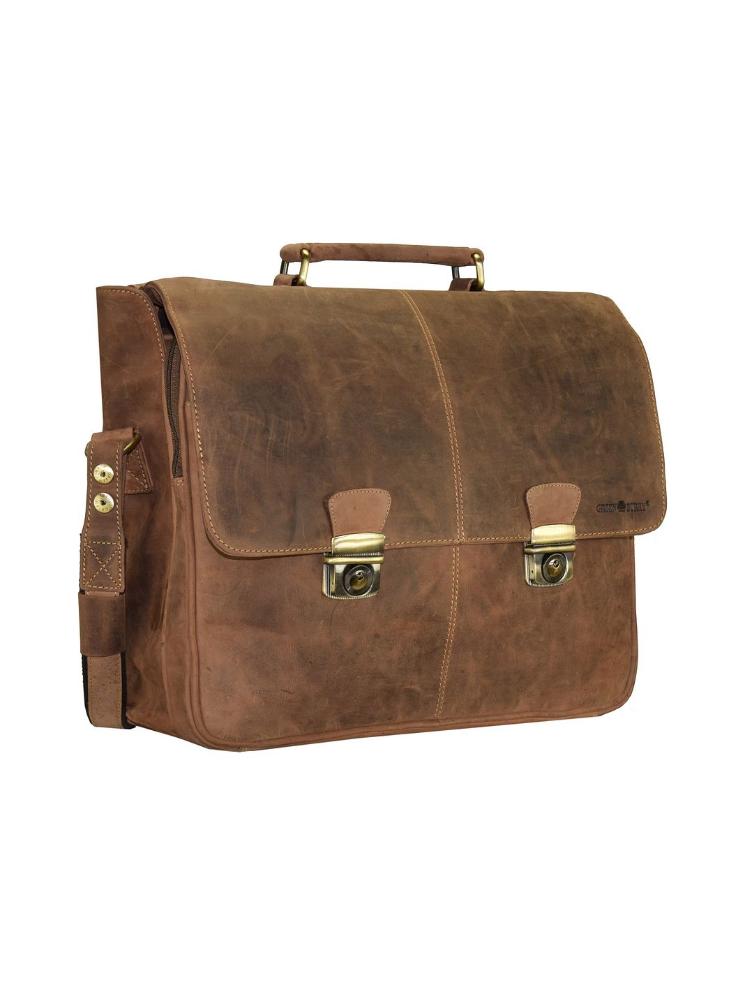 Greenburry Vintage Dokumenttaske Læder 42 cm Laptoprum