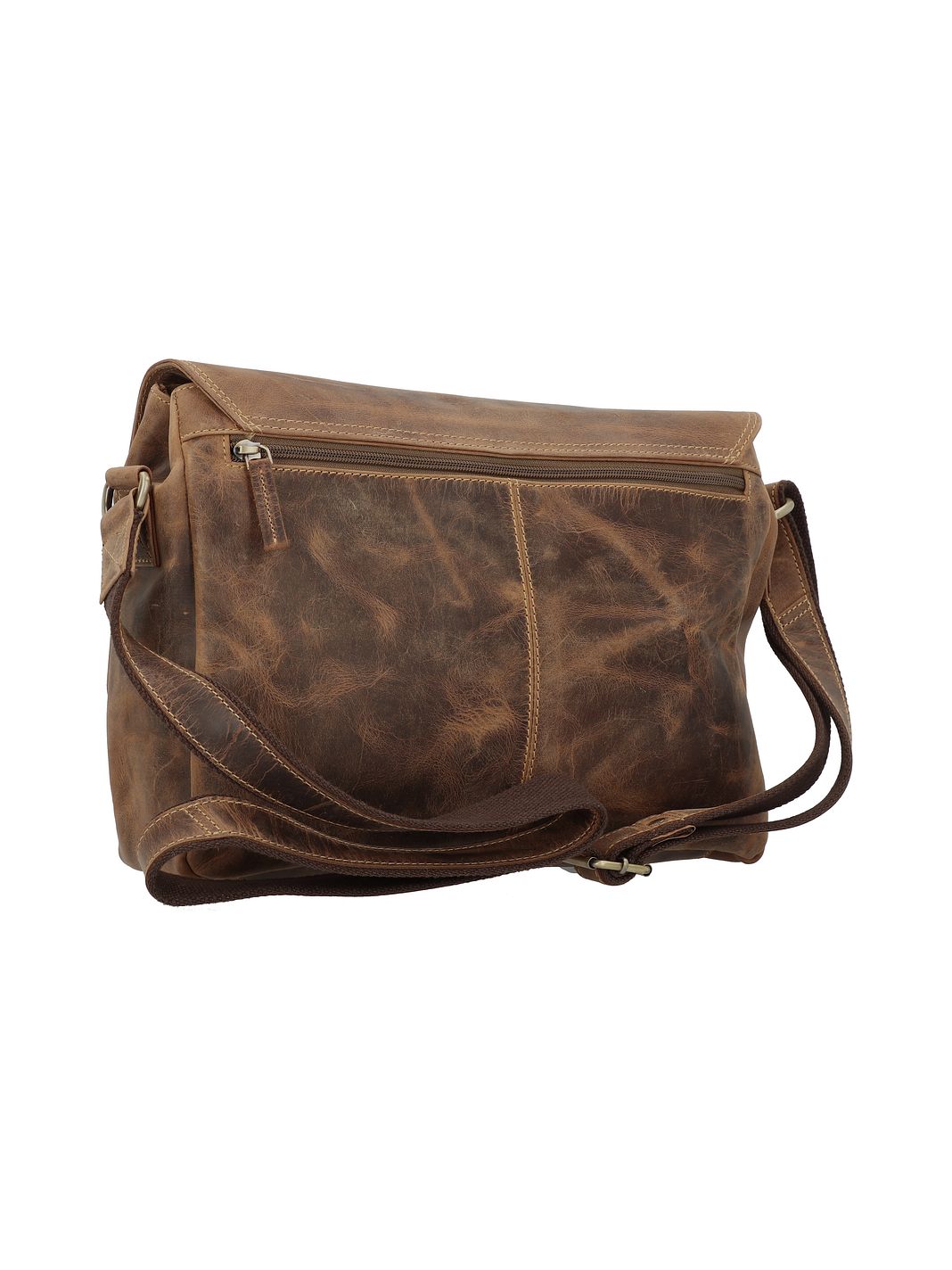 Greenburry Vintage Messengertaske Læder 34 cm Laptoprum