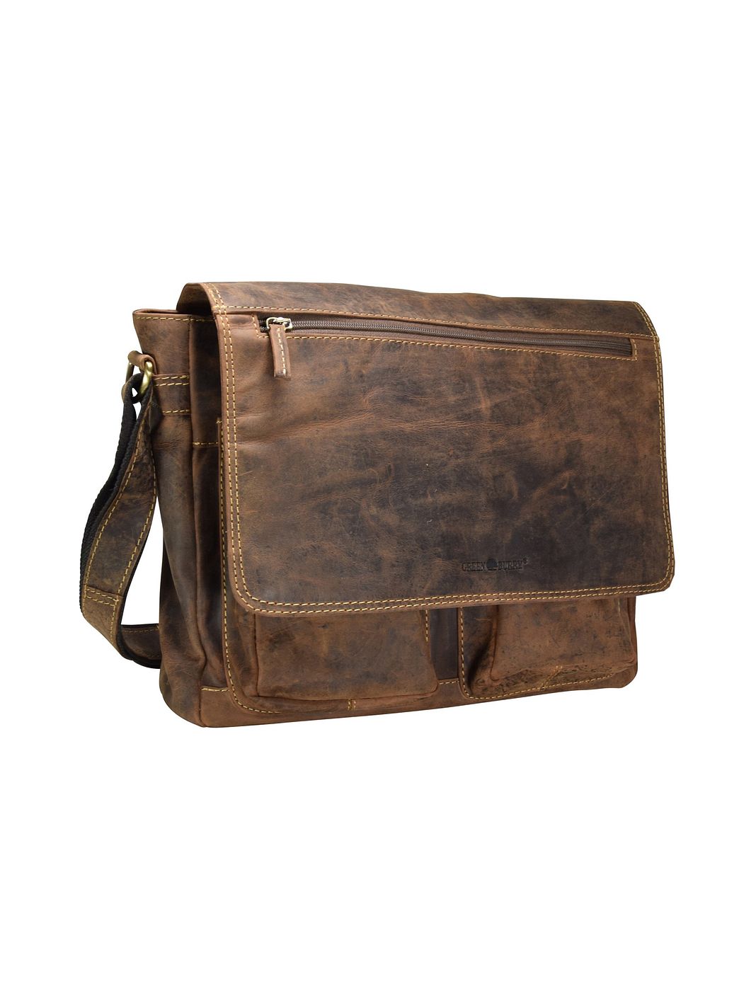 Greenburry Vintage Messengertaske Læder 35 cm
