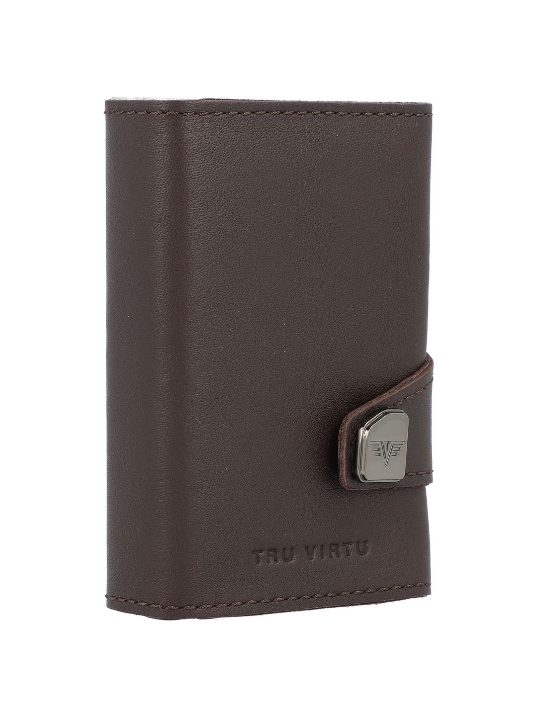 Tru Virtu Click & Slide Custodia per carta di credito Protezione RFID Vera Pelle 6.5 cm
