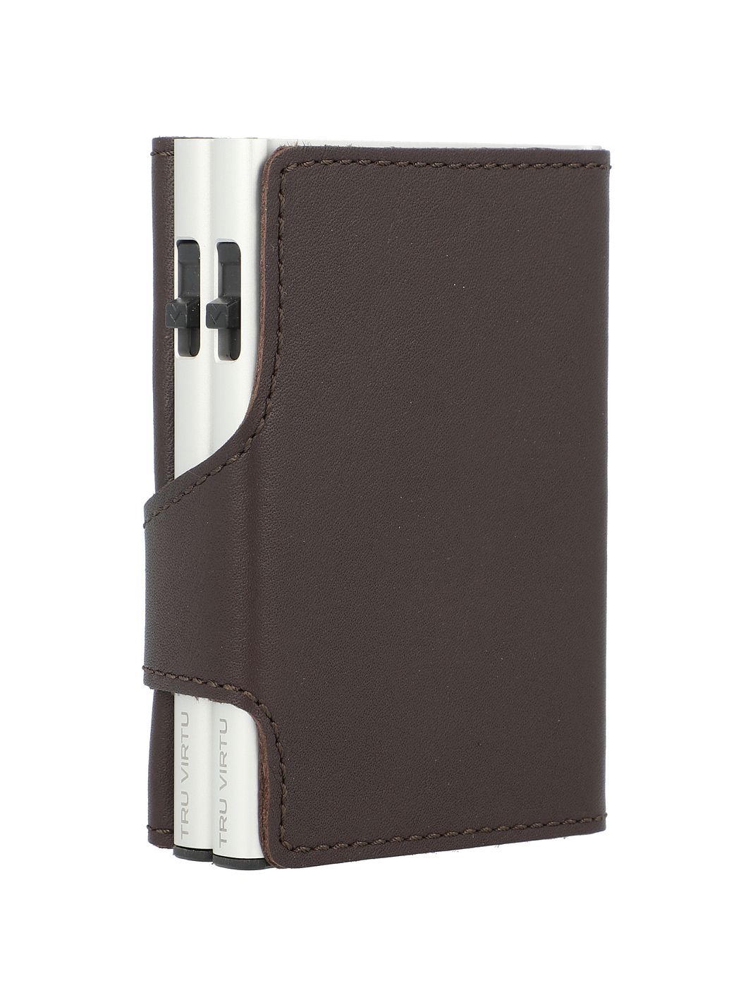 Tru Virtu Click & Slide Custodia per carta di credito Protezione RFID Vera Pelle 6.5 cm