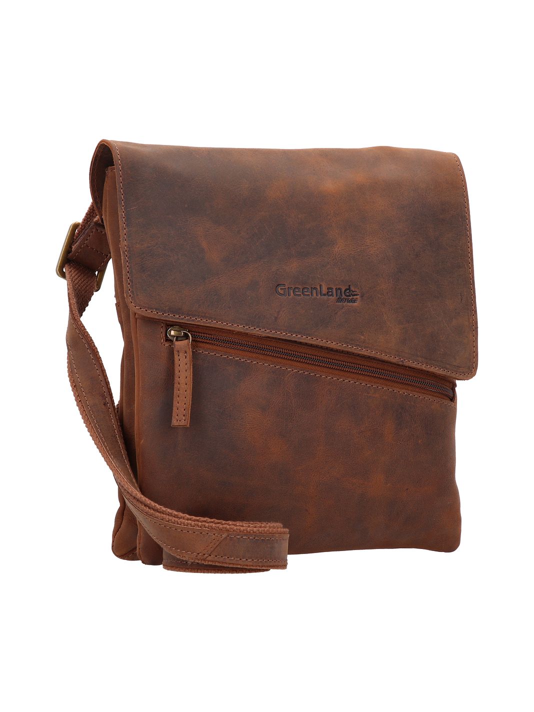 Greenland Nature Montenegro Bolsa de hombro Piel natural 23 cm