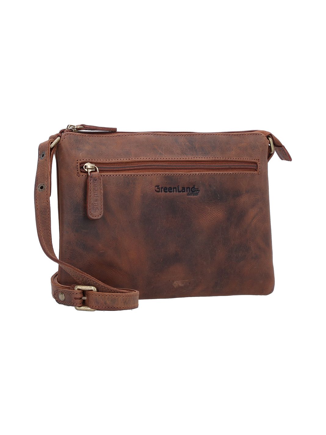 Greenland Nature Montenegro Borsa a tracolla Protezione RFID Vera Pelle 28 cm Greenland Nature Montenegro Borsa a tracolla Protezione RFID Vera Pelle 28 cm