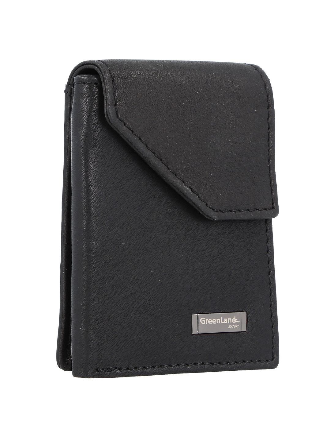Greenland Nature Black Nappa Portafoglio Protezione RFID Vera Pelle 9 cm Greenland Nature Black Nappa Portafoglio Protezione RFID Vera Pelle 9 cm