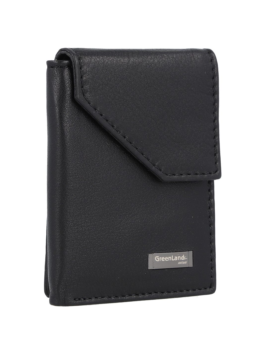 Greenland Nature Black Nappa Portafoglio Protezione RFID Vera Pelle 9 cm Greenland Nature Black Nappa Portafoglio Protezione RFID Vera Pelle 9 cm