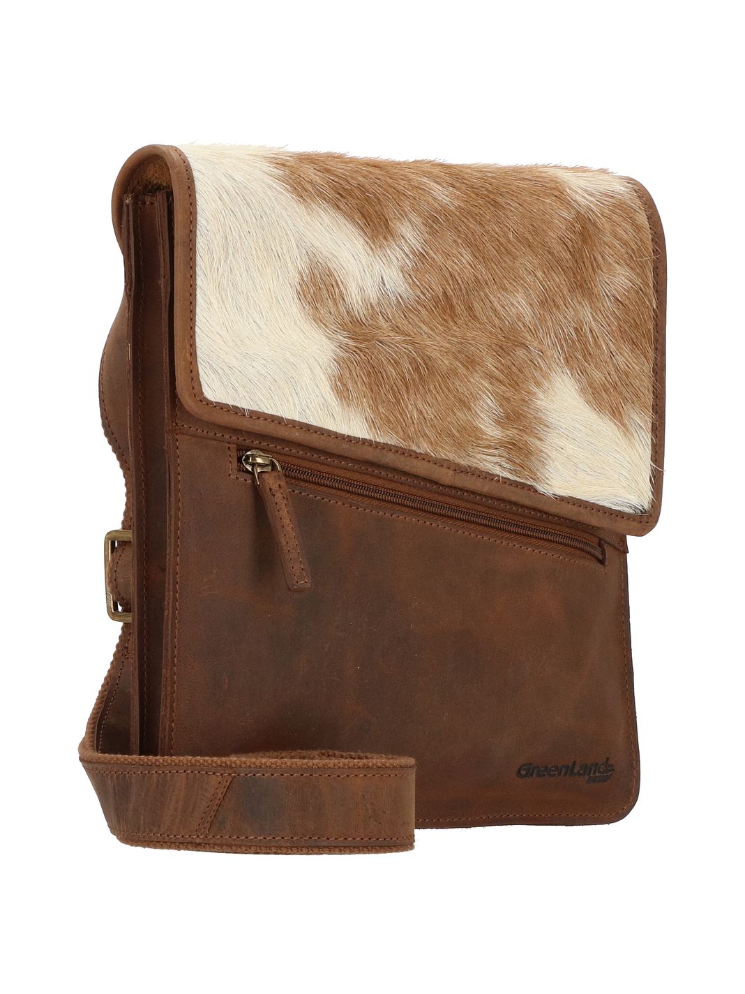 Greenland Nature Natural Combination Borsa a tracolla Vera Pelle 26 cm Greenland Nature Natural Combination Borsa a tracolla Vera Pelle 26 cm
