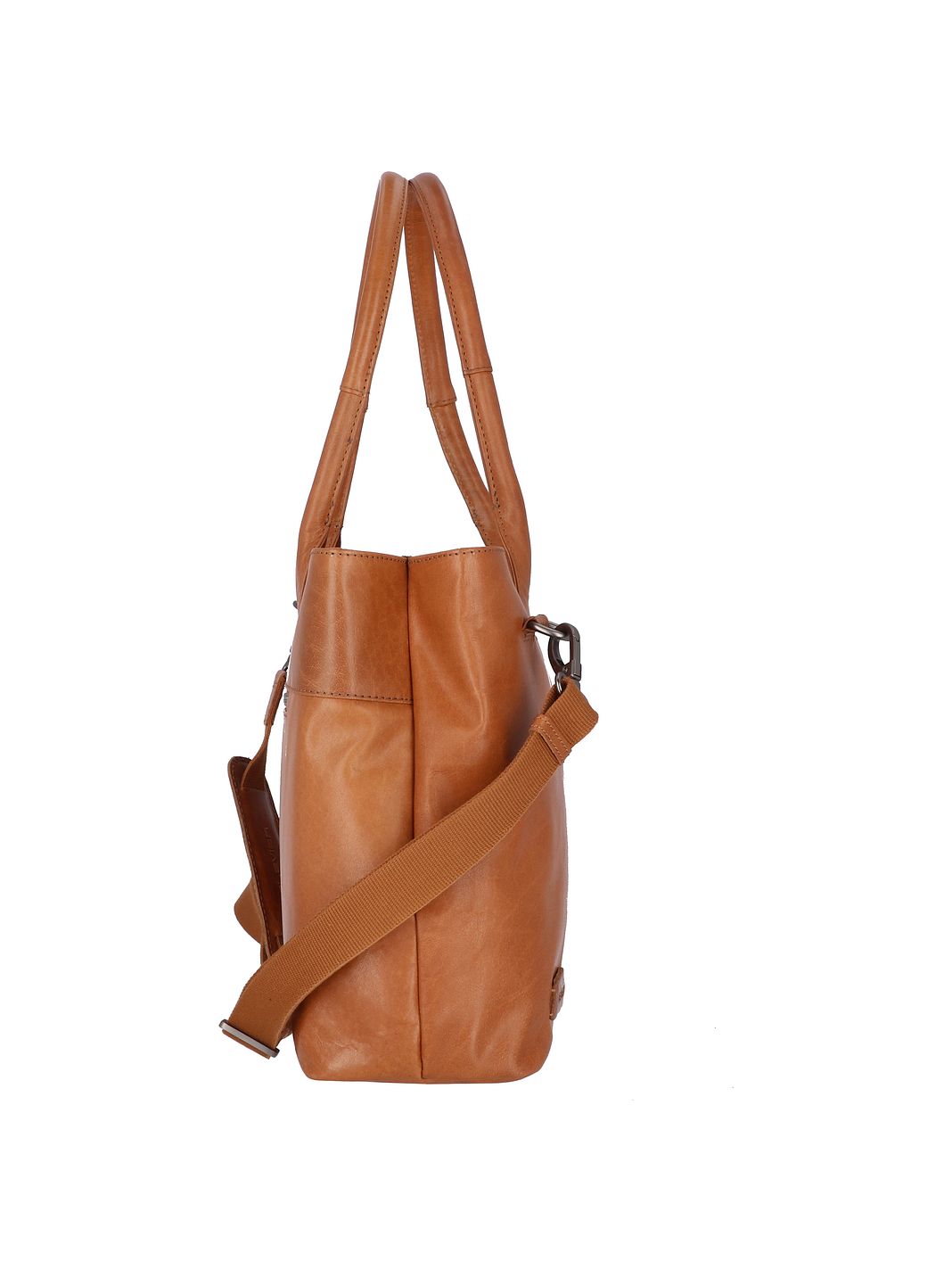 Plevier Rock Amber Bolsa de hombro Piel natural 43 cm Compartimento para el portátil