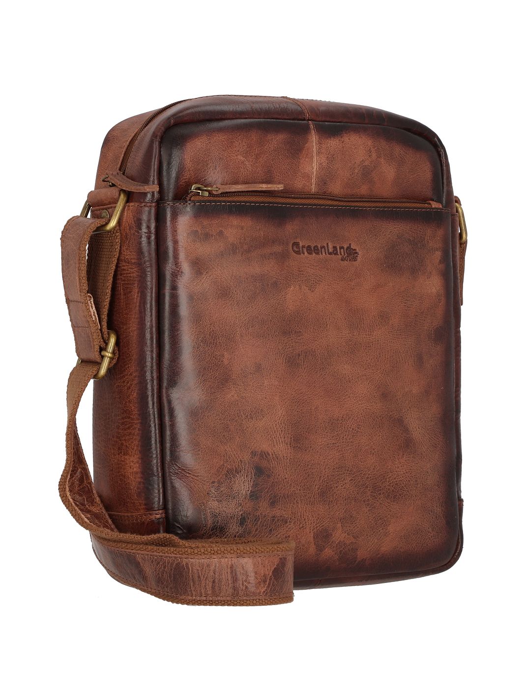 Greenland Nature Mascu & Line Borsa a tracolla Vera Pelle 27 cm Greenland Nature Mascu & Line Borsa a tracolla Vera Pelle 27 cm