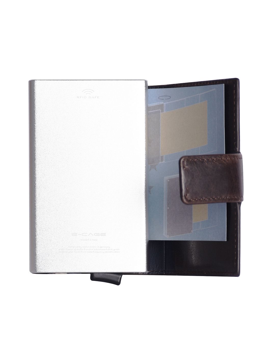 Maître Birkheim C-Two Custodia per carta di credito Protezione RFID Vera Pelle 6.5 cm