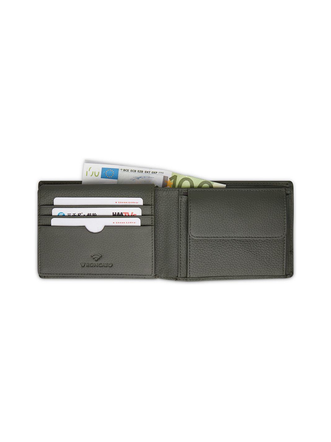 Roncato Alaska Portafoglio Protezione RFID Vera Pelle 13 cm