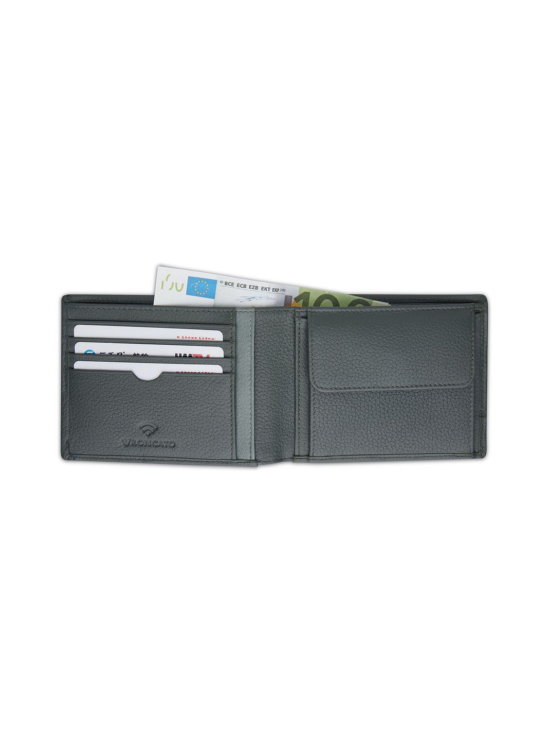 Roncato Alaska Portafoglio Protezione RFID Vera Pelle 13 cm