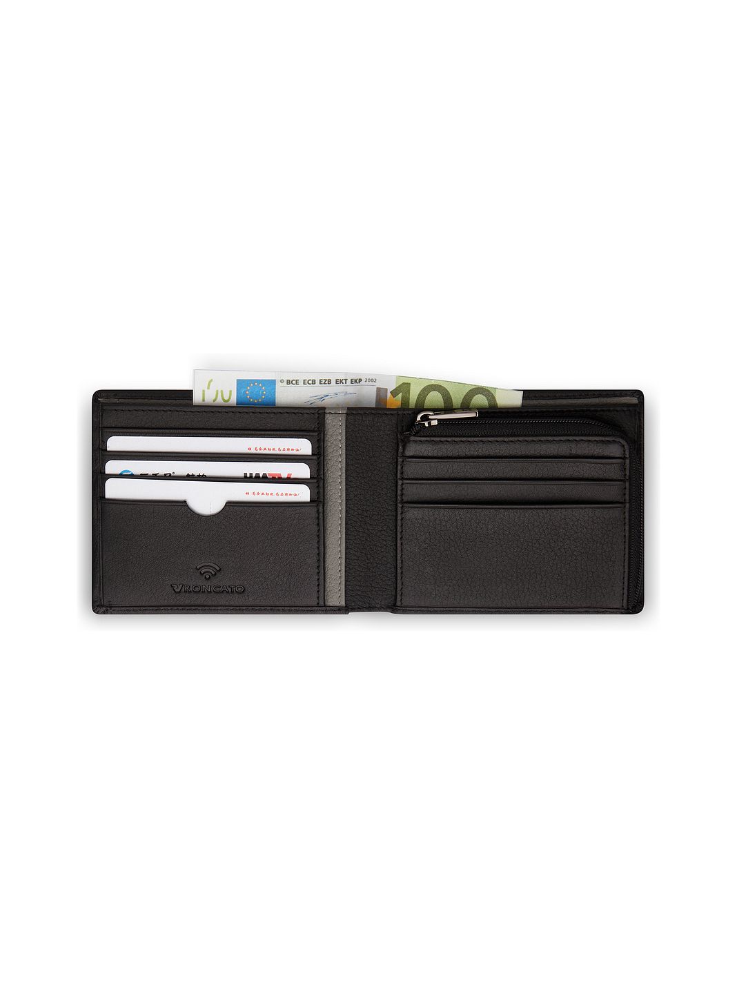 Roncato Alaska Portafoglio Protezione RFID Vera Pelle 13 cm