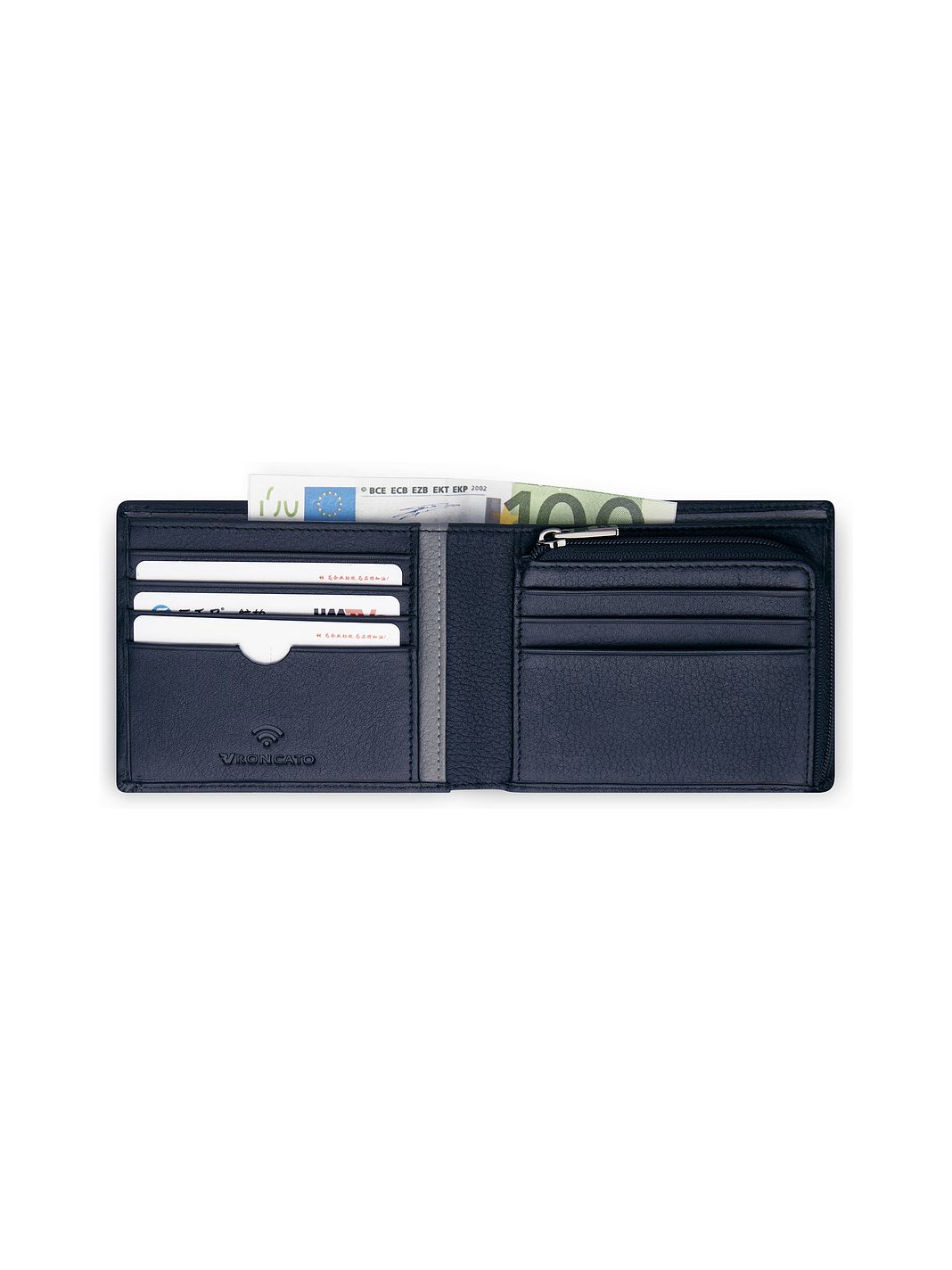 Roncato Alaska Portafoglio Protezione RFID Vera Pelle 13 cm