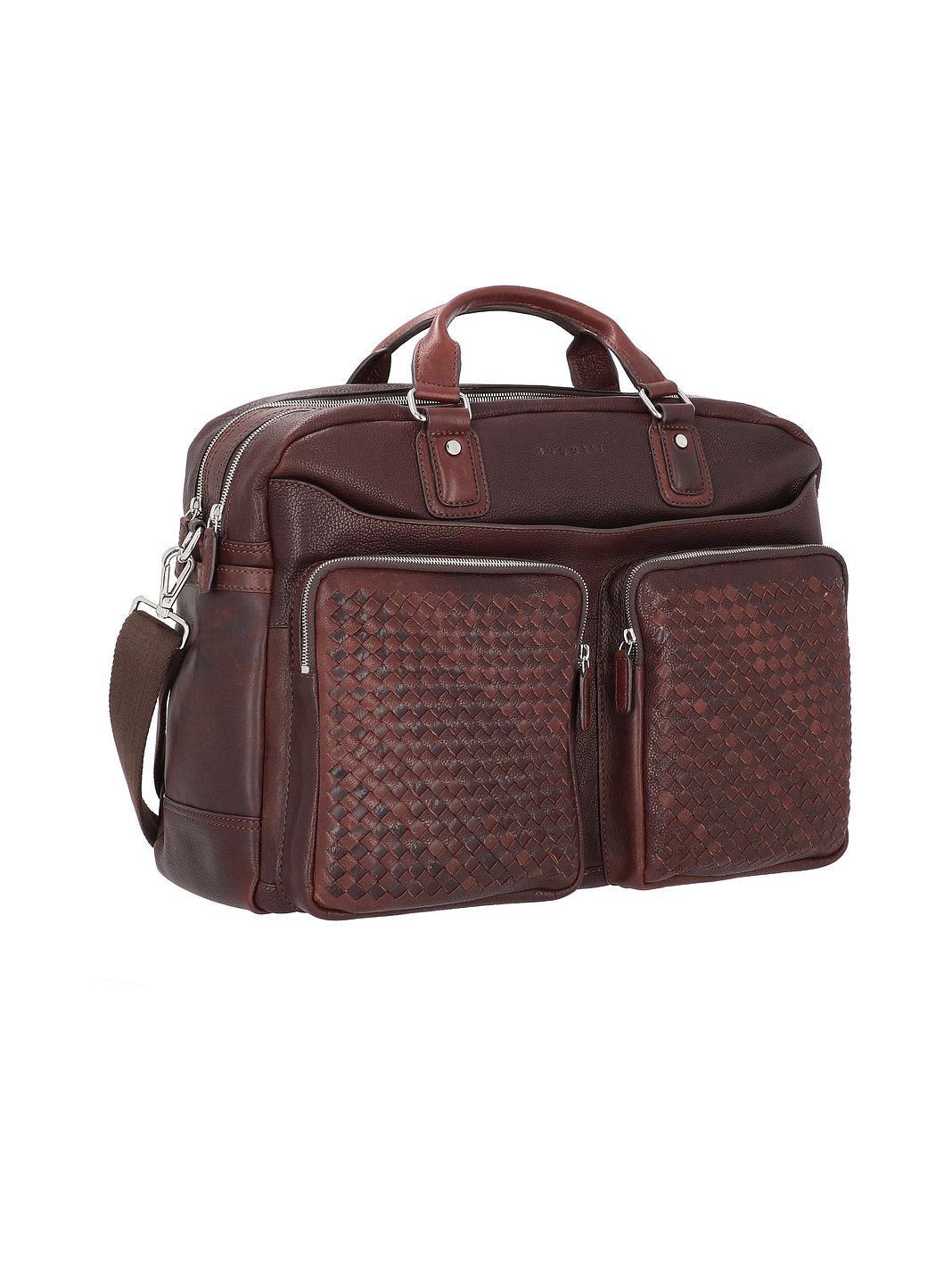 bugatti Woven Valigetta Vera Pelle 48 cm bugatti Woven Valigetta Vera Pelle 48 cm