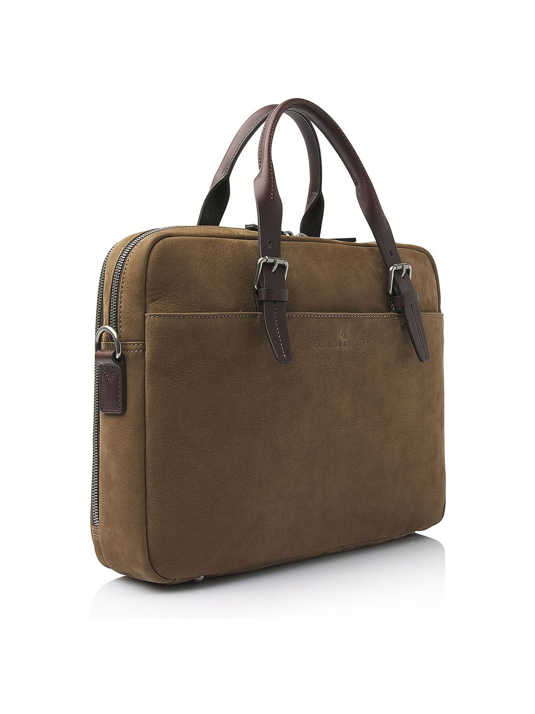 Castelijn & Beerens Nubuck Valigetta Vera Pelle 41 cm Vano porta PC Castelijn & Beerens Nubuck Valigetta Vera Pelle 41 cm Vano porta PC