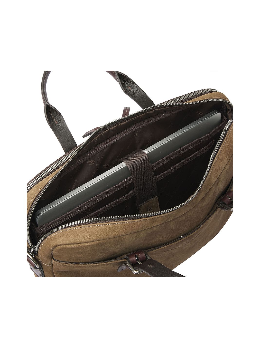 Castelijn & Beerens Nubuck Valigetta Vera Pelle 41 cm Vano porta PC Castelijn & Beerens Nubuck Valigetta Vera Pelle 41 cm Vano porta PC