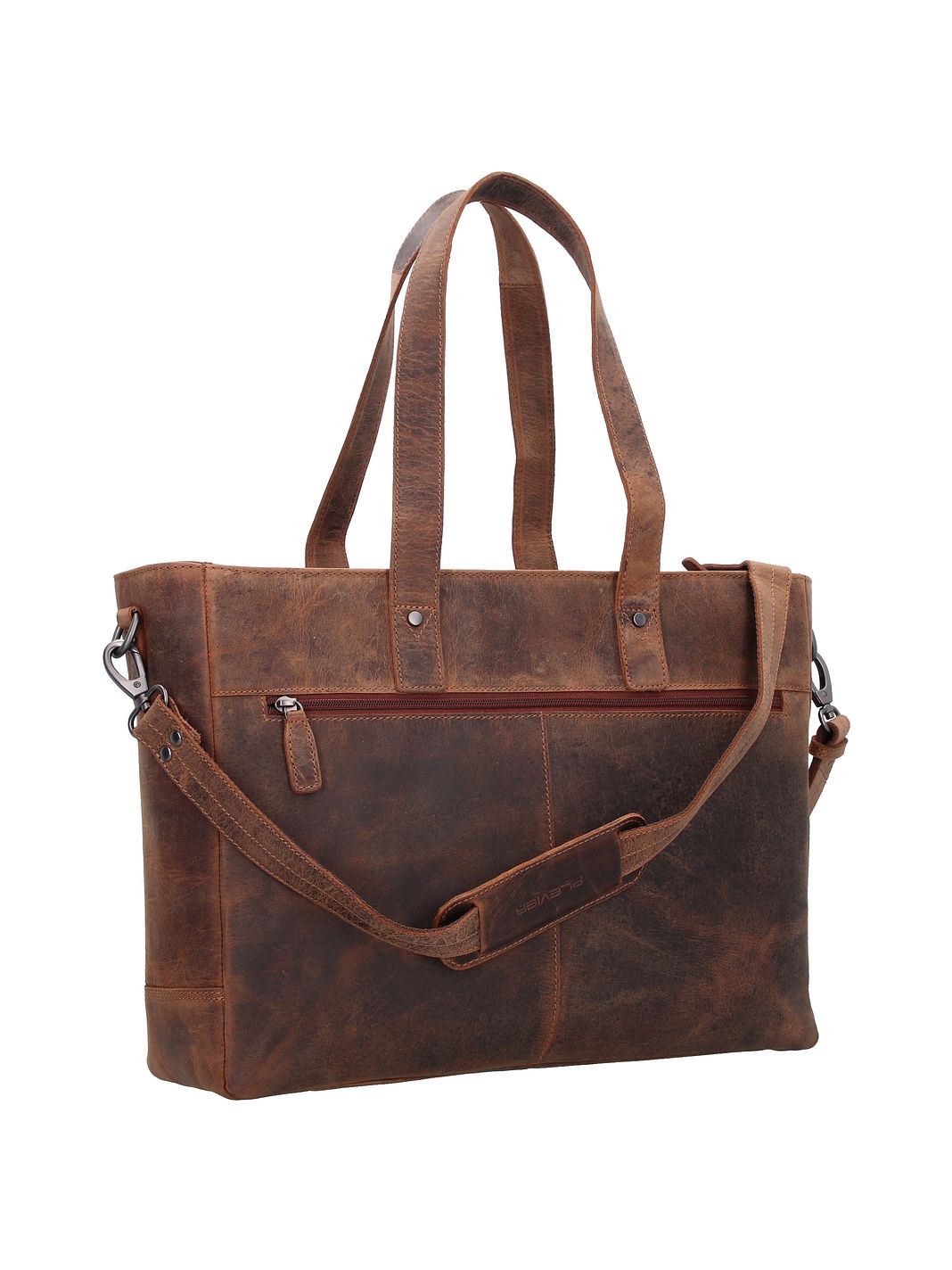 Plevier Retro Hopper Borsa shopper Vera Pelle 41 cm Vano porta PC Plevier Retro Hopper Borsa shopper Vera Pelle 41 cm Vano porta PC