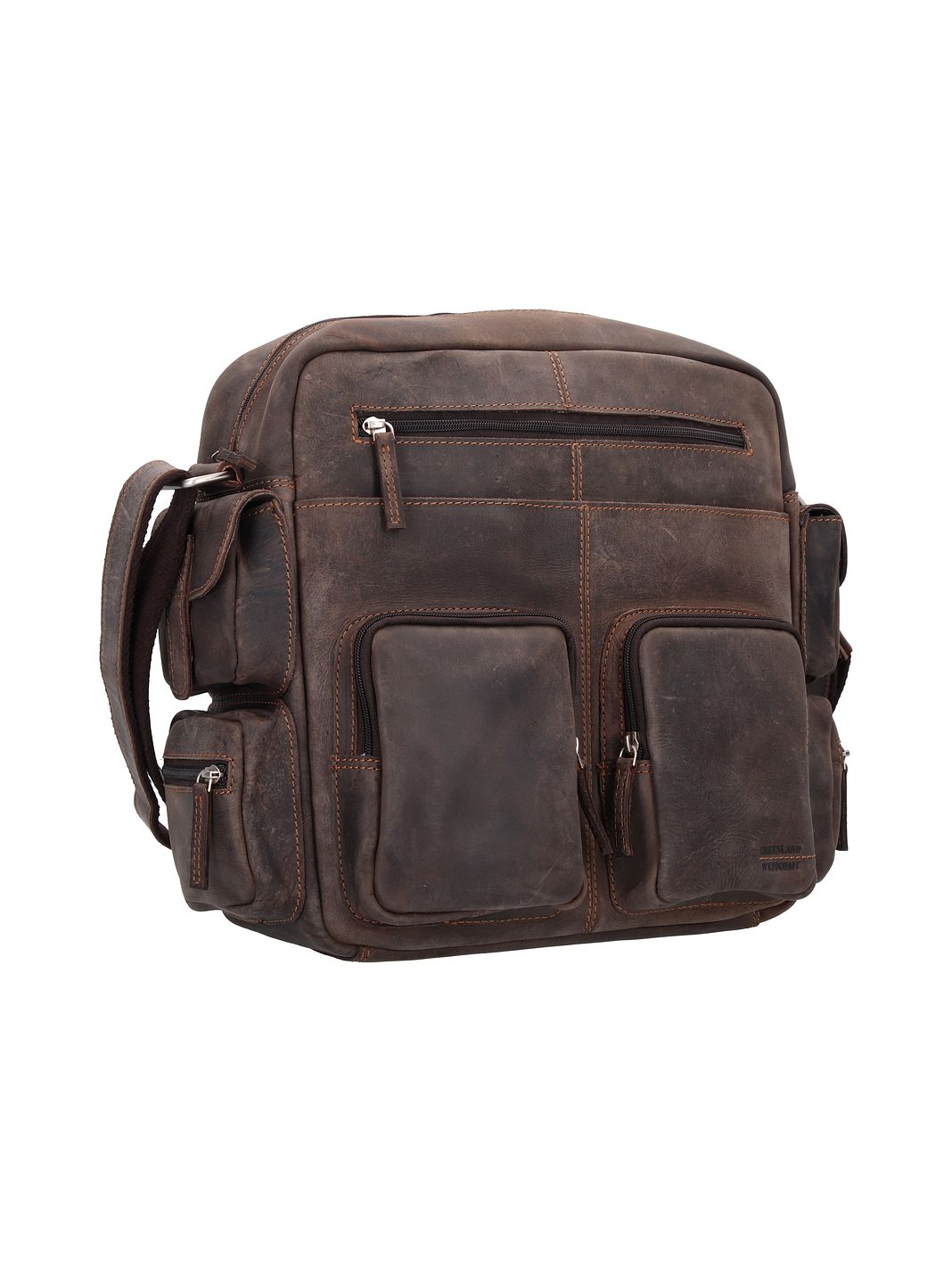 Greenland Nature Westcoast Borsa a tracolla Vera Pelle 33 cm Greenland Nature Westcoast Borsa a tracolla Vera Pelle 33 cm