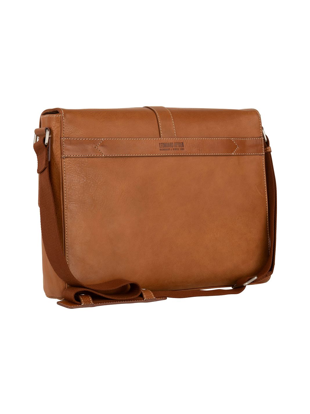 Leonhard Heyden Bergamo Messaggero Vera Pelle 38 cm Vano porta PC