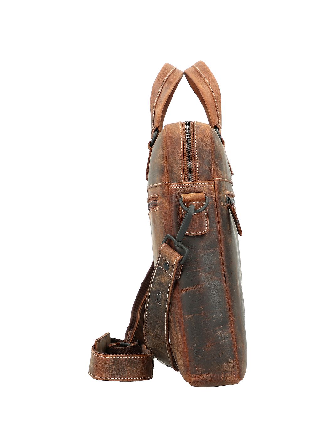 Jack Kinsky Baltimore Valigetta Vera Pelle 38 cm Vano porta PC