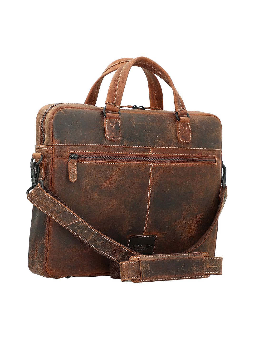 Jack Kinsky Baltimore Valigetta Vera Pelle 38 cm Vano porta PC