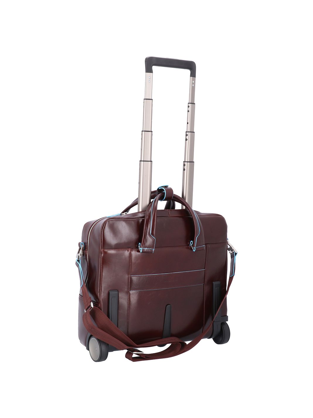 Piquadro Blue Square 2-pyöräinen Business-vetolaukku Nahka 36 cm Kannettavan tietokoneen taskun syvyys