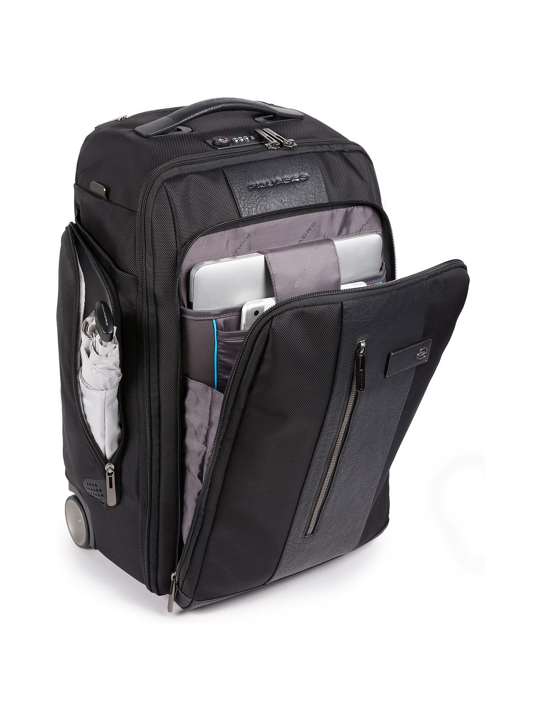 Piquadro Brief 2-pyöräinen Reppu pyörillä 53 cm Kannettavan tietokoneen taskun syvyys Piquadro Brief 2-pyöräinen Reppu pyörillä 53 cm Kannettavan tietokoneen taskun syvyys