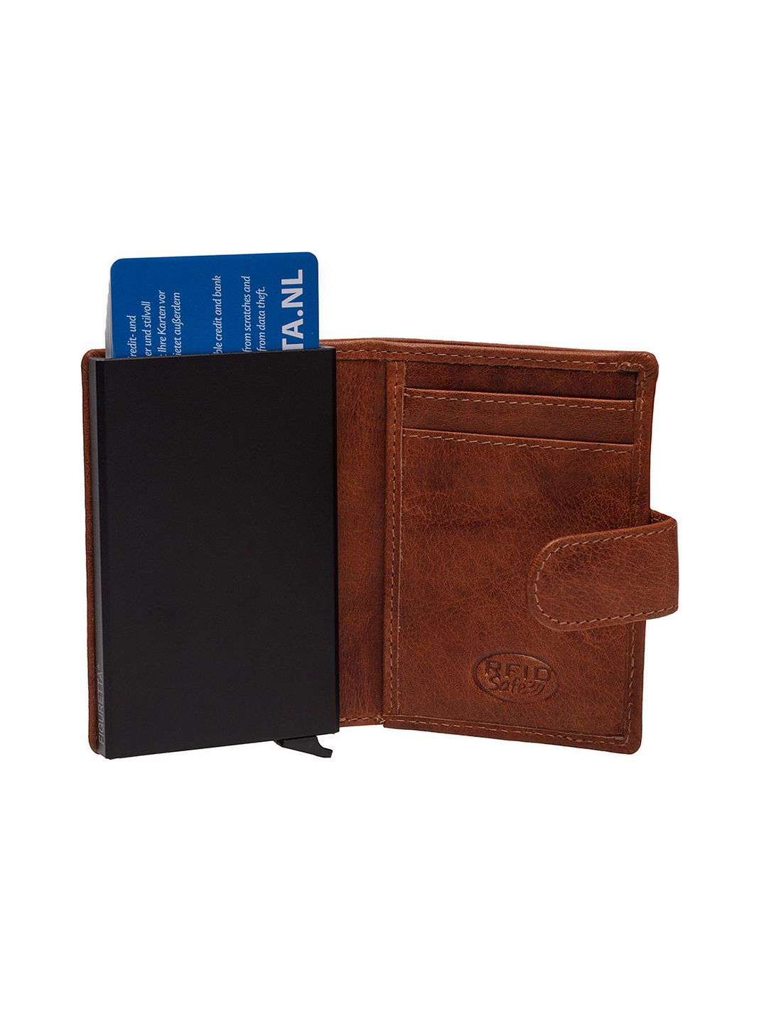 The Chesterfield Brand Prague Custodia per carta di credito Protezione RFID Vera Pelle 7 cm