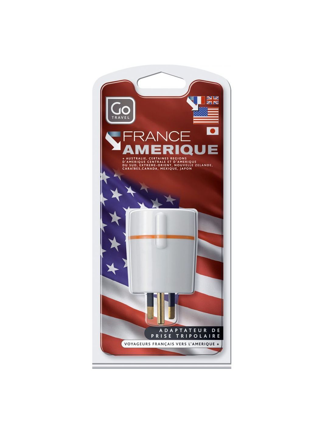 Go Travel Rejseadapter Frankrig-Amerika