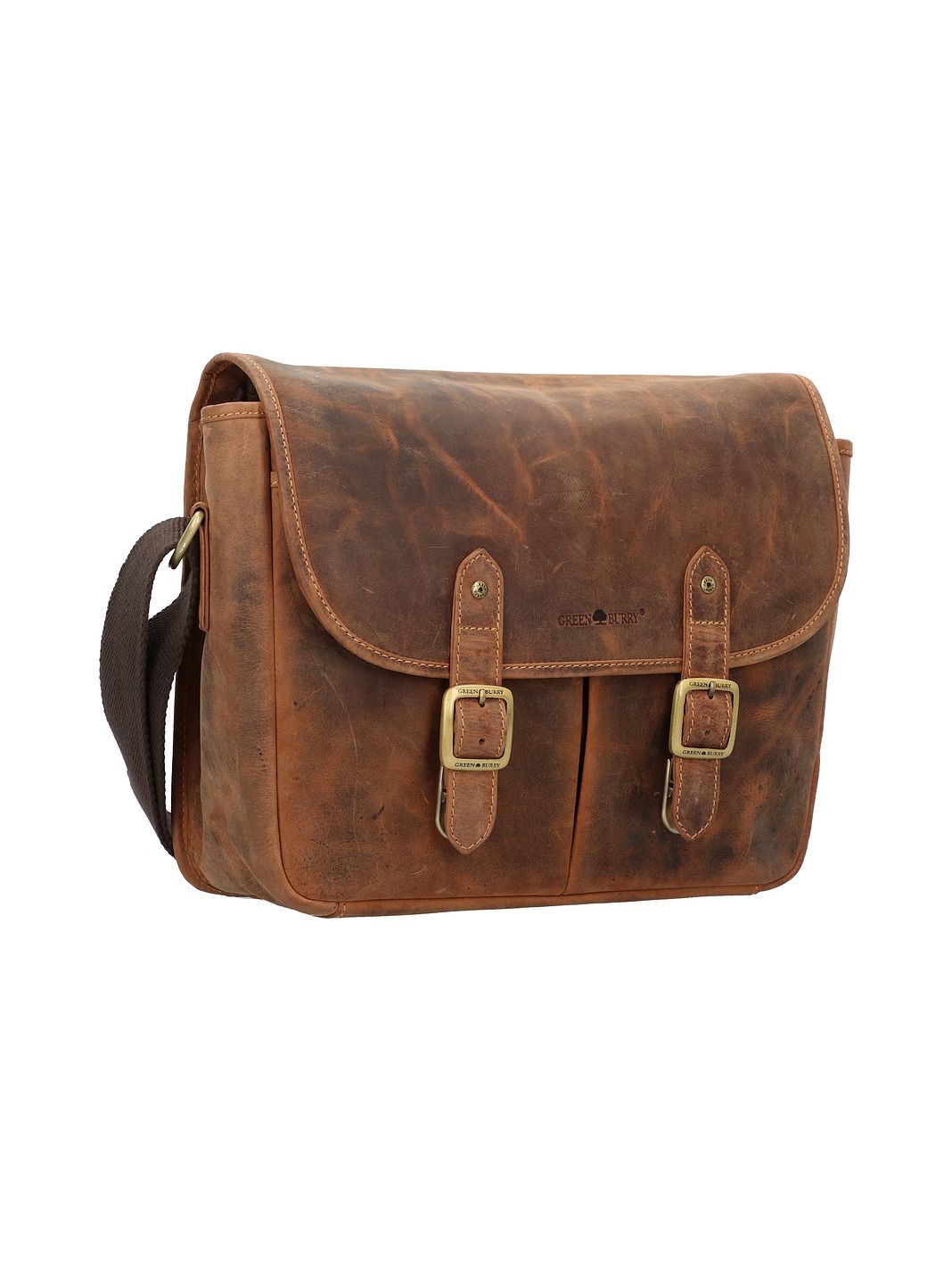 Greenburry Vintage Messengertaske Læder 34 cm
