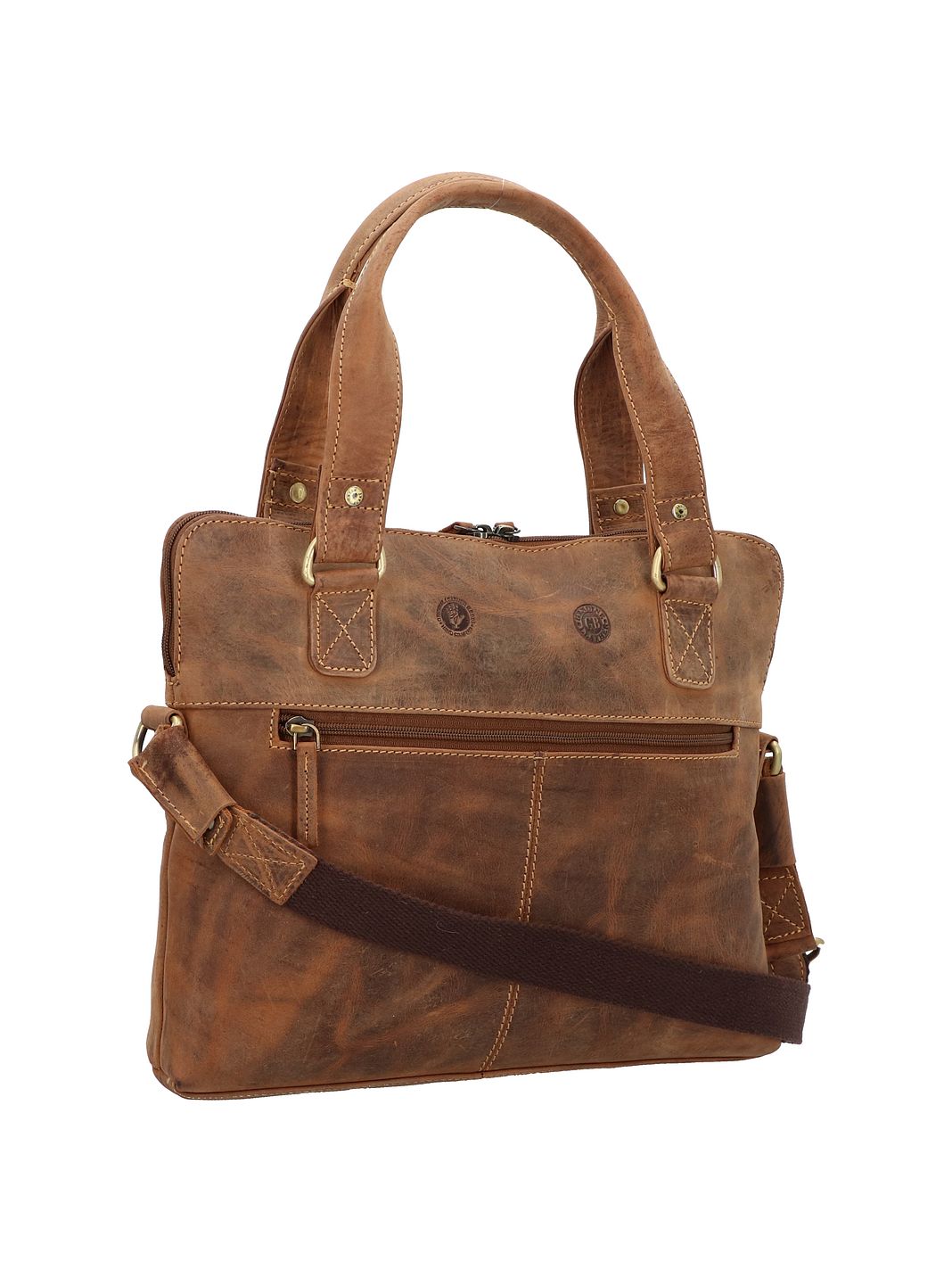 Greenburry Vintage Maletín Piel natural 37 cm Compartimento para el portátil