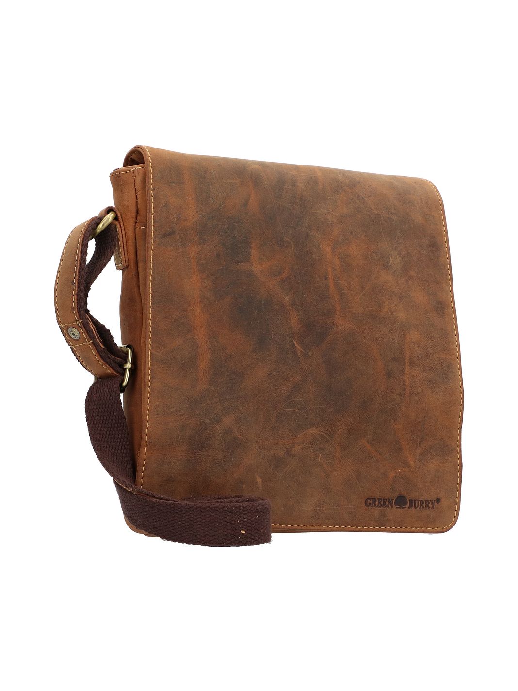 Greenburry Vintage Borsa a tracolla Vera Pelle 23 cm