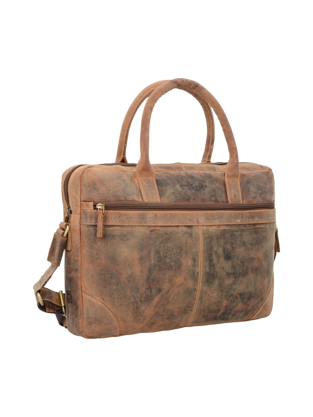 Greenburry Vintage Valigetta Vera Pelle 41 cm Vano porta PC