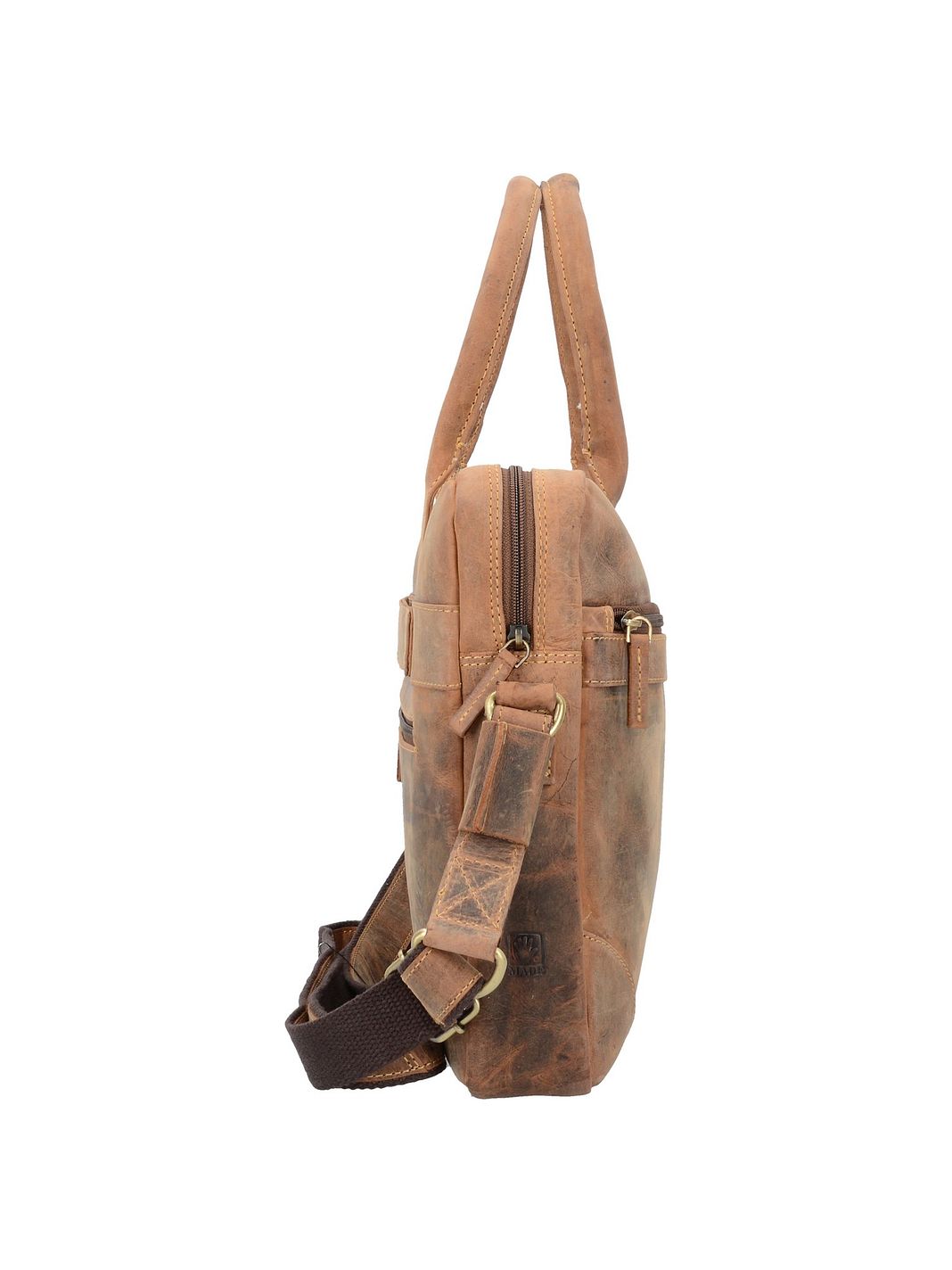 Greenburry Vintage Valigetta Vera Pelle 41 cm Vano porta PC