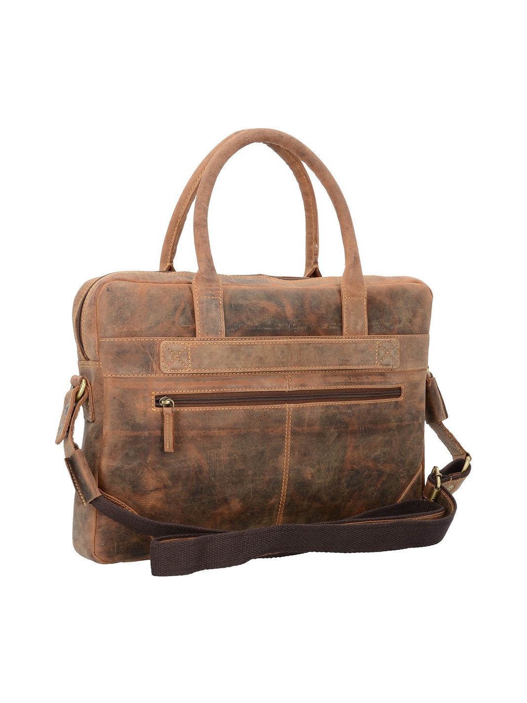 Greenburry Vintage Valigetta Vera Pelle 41 cm Vano porta PC