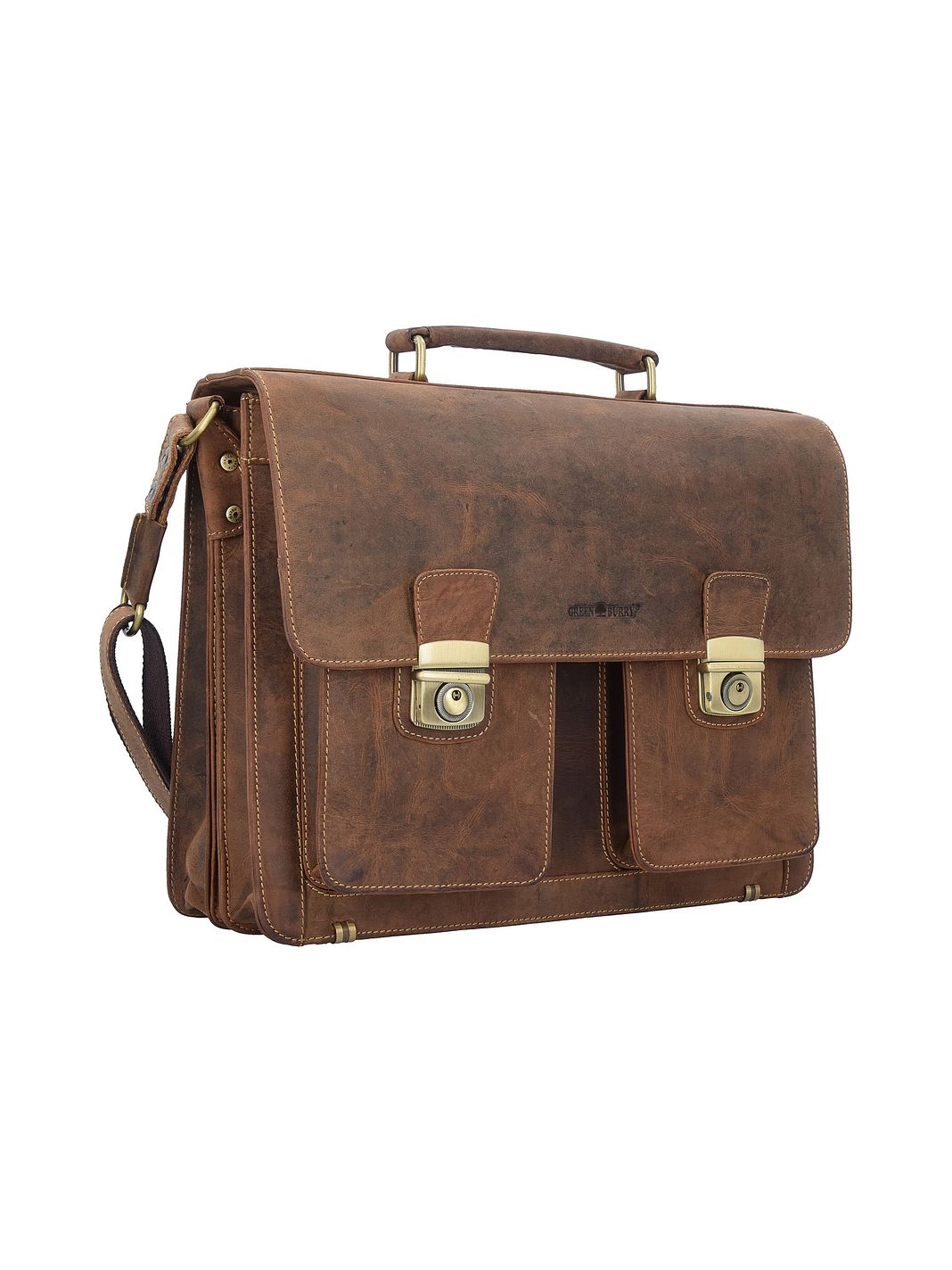 Greenburry Vintage Dokumenttaske Læder 40 cm