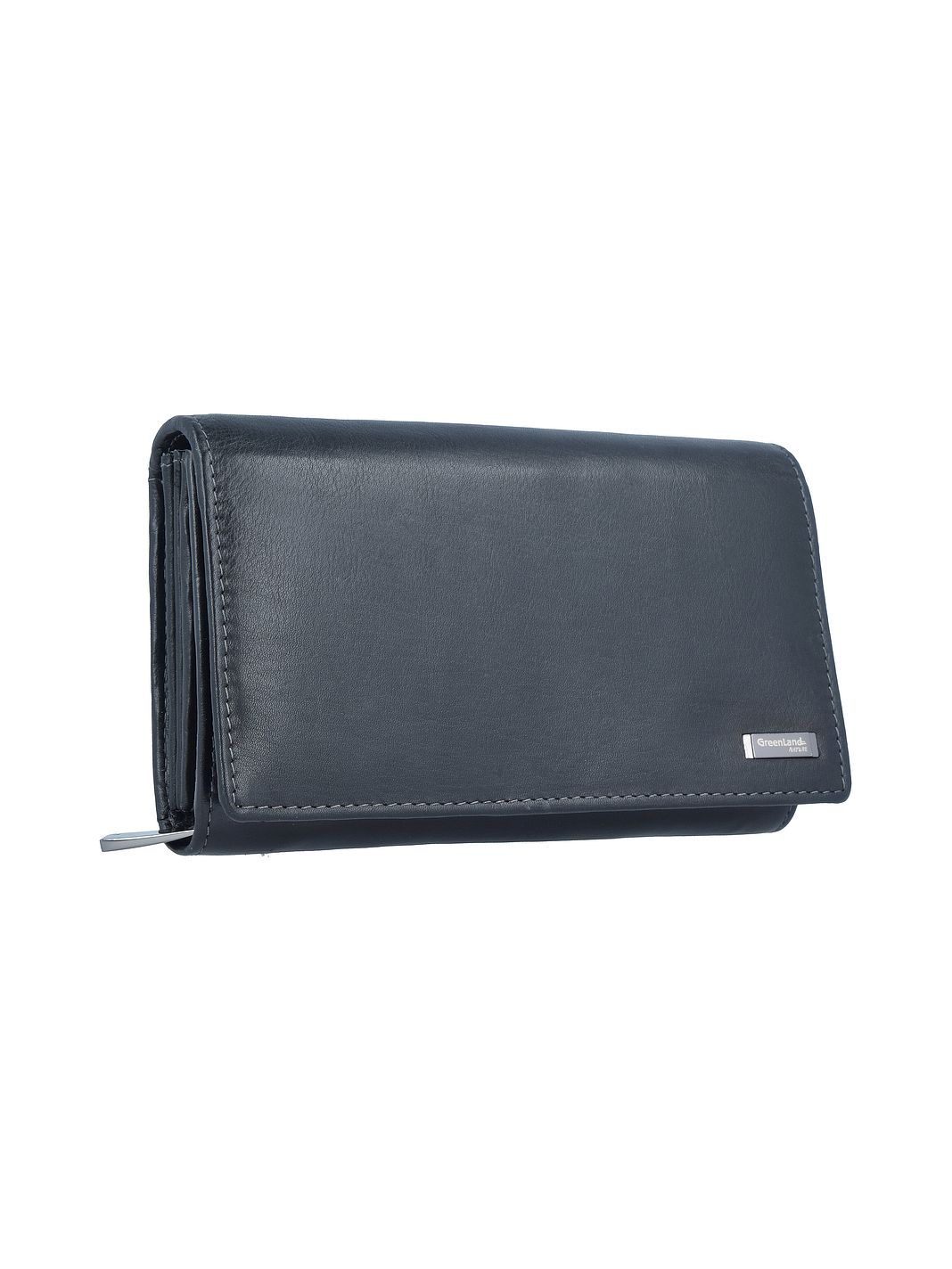 Greenland Nature Black Nappa Portafoglio Protezione RFID Vera Pelle 16 cm Greenland Nature Black Nappa Portafoglio Protezione RFID Vera Pelle 16 cm