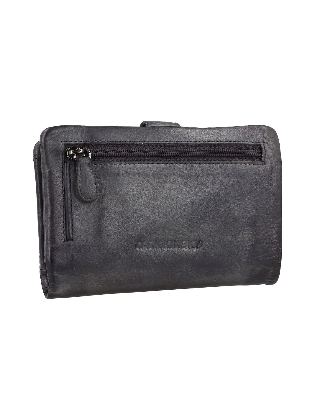Jack Kinsky Nelson Portafoglio Protezione RFID Vera Pelle 14.5 cm