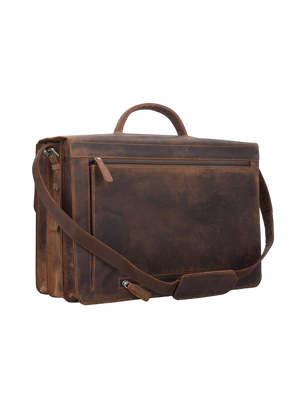 Plevier Retro Zeppelin Valigetta Vera Pelle 43.5 cm Vano porta PC