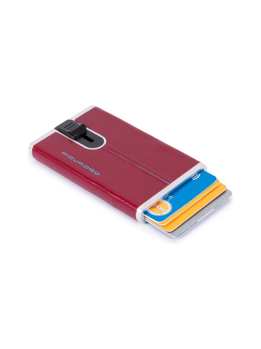 Piquadro Blue Square Custodia per carta di credito Protezione RFID Vera Pelle 6 cm Piquadro Blue Square Custodia per carta di credito Protezione RFID Vera Pelle 6 cm