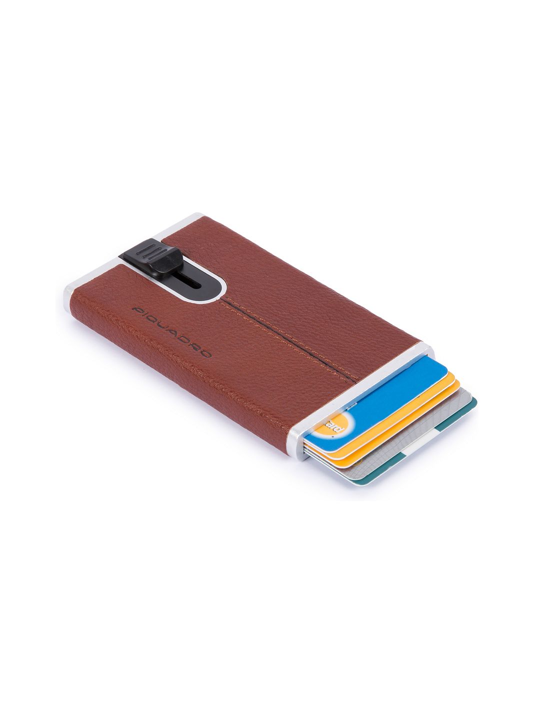Piquadro Black Square Custodia per carta di credito Protezione RFID Vera Pelle 6 cm Piquadro Black Square Custodia per carta di credito Protezione RFID Vera Pelle 6 cm