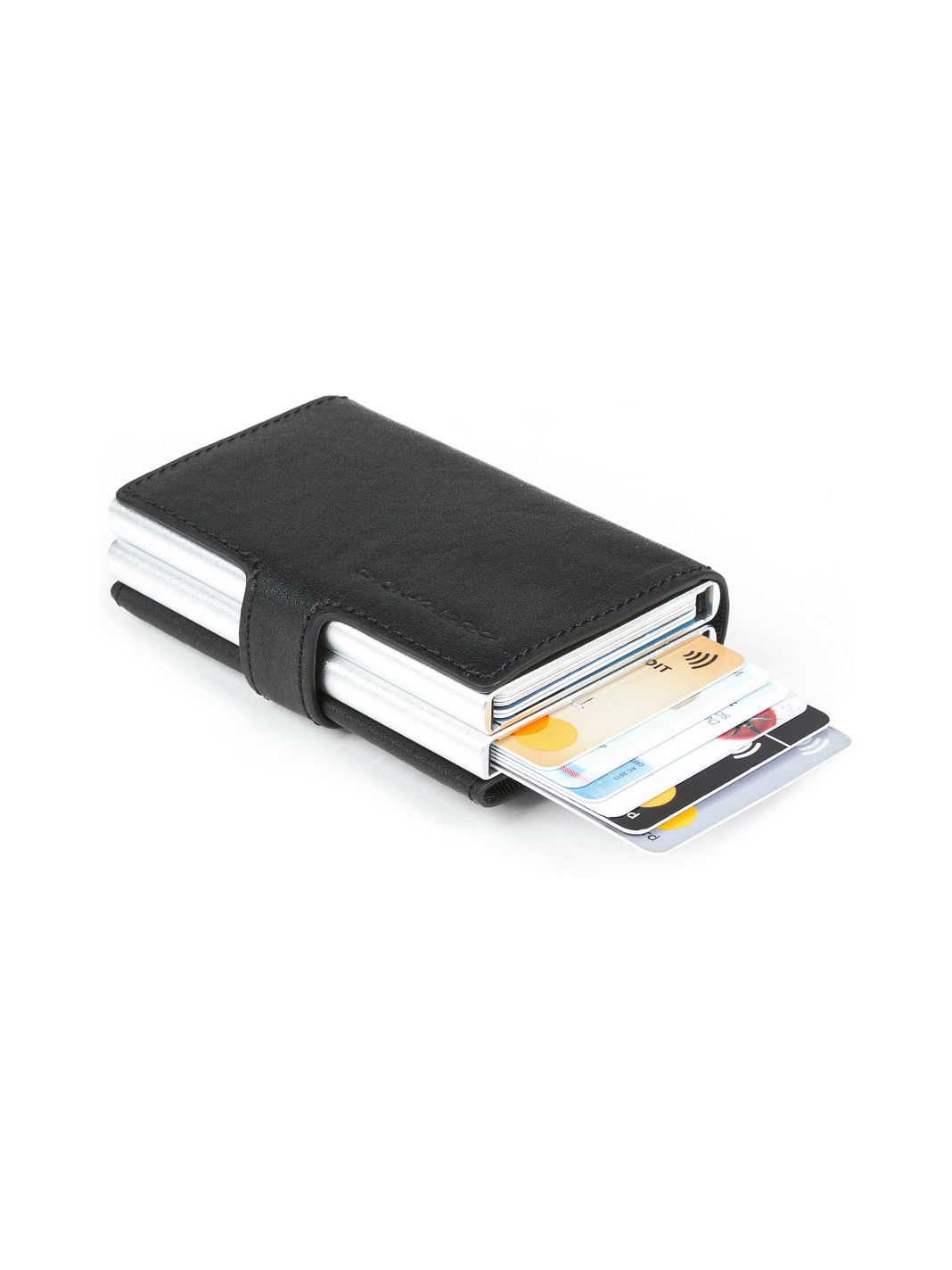 Piquadro Blue Square Custodia per carta di credito Protezione RFID Vera Pelle 7 cm Piquadro Blue Square Custodia per carta di credito Protezione RFID Vera Pelle 7 cm