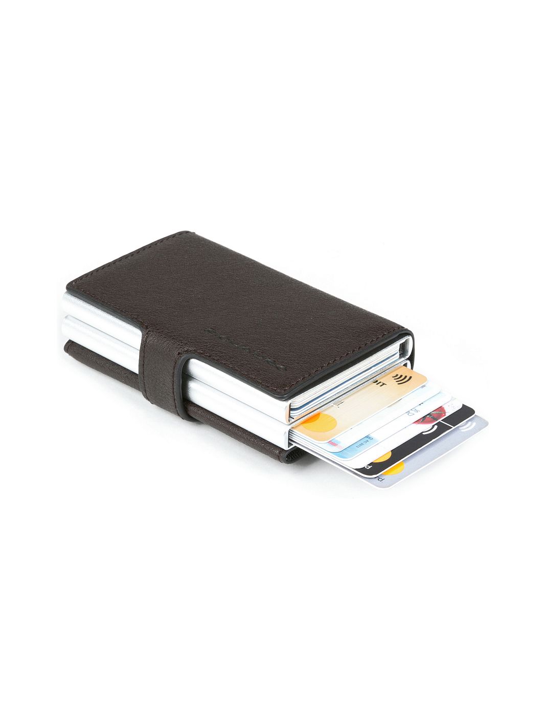 Piquadro Blue Square Custodia per carta di credito Protezione RFID Vera Pelle 7 cm Piquadro Blue Square Custodia per carta di credito Protezione RFID Vera Pelle 7 cm