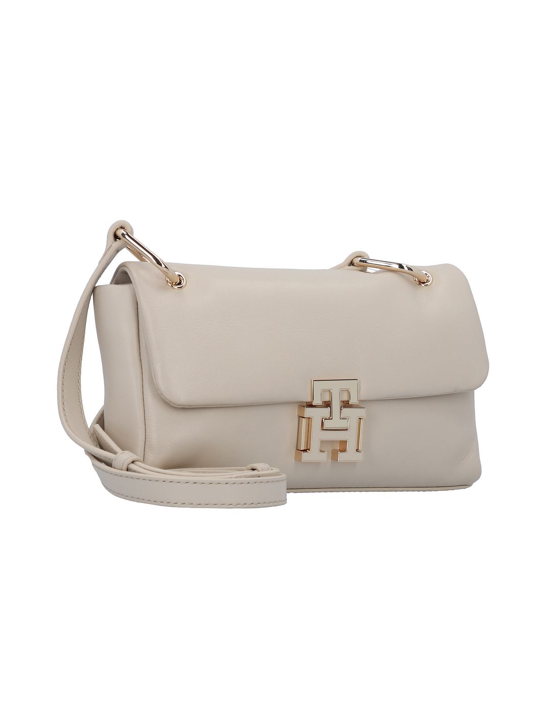 Tommy Hilfiger Pushlock Borsa a tracolla Vera Pelle 22 cm