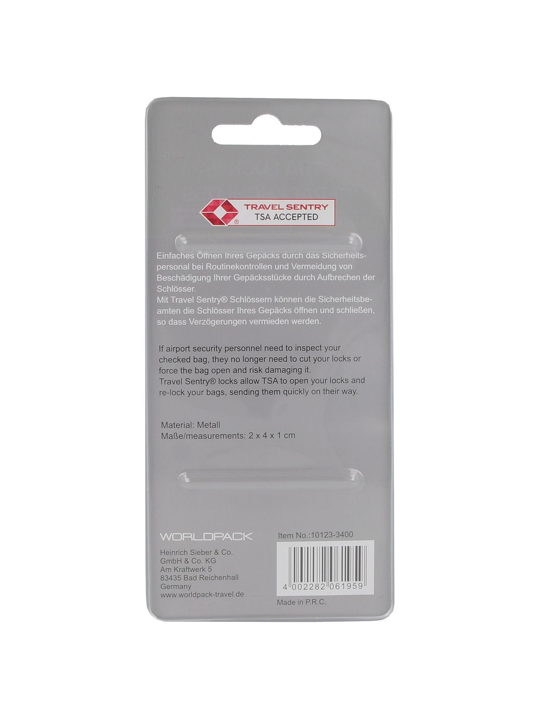 Worldpack Reiseaccessoires Blocco bagagli 4 cm Worldpack Reiseaccessoires Blocco bagagli 4 cm