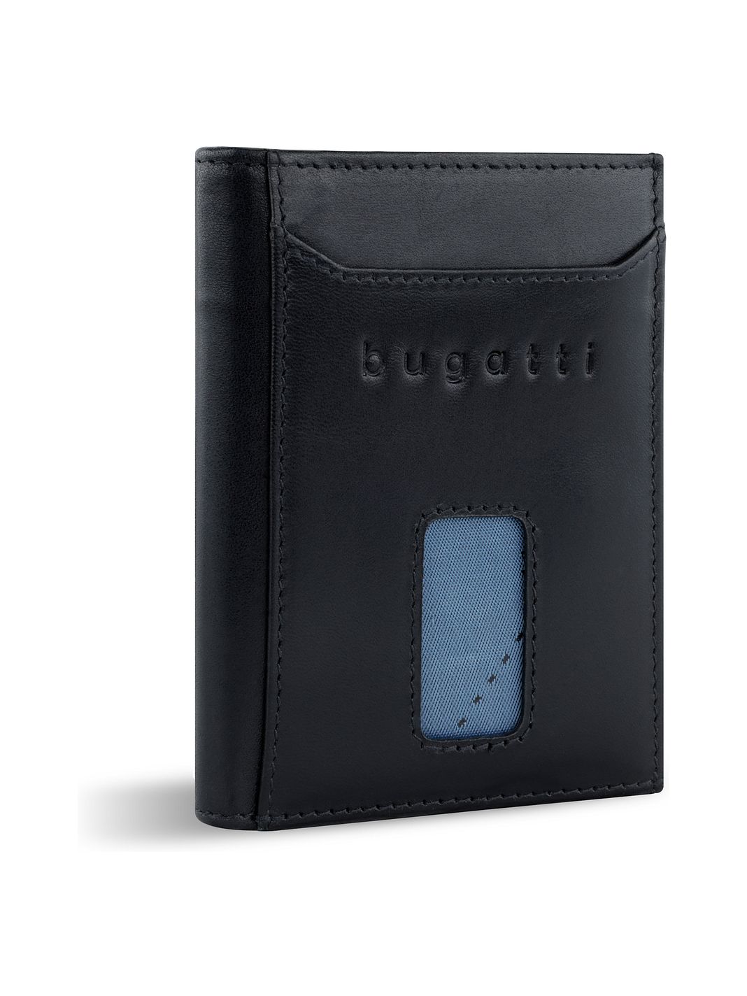 bugatti Secure Slim Portafoglio Protezione RFID Vera Pelle 10 cm